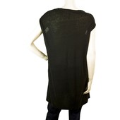 Neil Barrett Black 100% Linen Relaxed Oversize Style Blouse Long Top Size XS