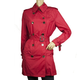 Burberry Fuchsia Polyamide Raincoat Mac Trench Jacket Coat size US6, UK8, ITA40