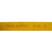 Dsquared 2 yellow leather unisex belt w/square reversed buckle