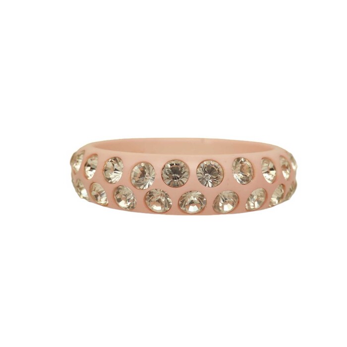 Blumarine Women's wide Pink Crystals Studded Strass Shiny bangle bracelet