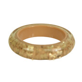 Louis Vuitton beige with gold Inclusion resin sequins bangle bracelet