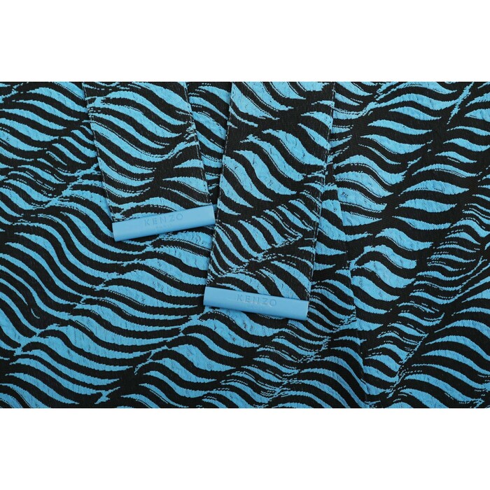 Kenzo Black & Blue Summer Maxi Long Wrap Tie Viscose Skirt size 36 w. Pockets