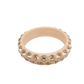 Blumarine Women&#039;s wide Pink Crystals Studded Strass Shiny bangle bracelet