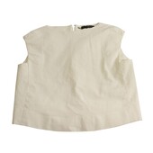 Dsquared2 D2 White Sleeveless Cropped Top Blouse Back Zipper size 40