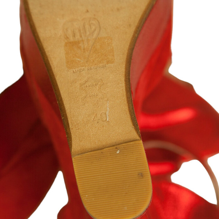 Terry De Havilland Iconic Margaux Red Suede Wedges Platform Sandals Shoes 40