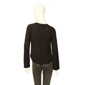 Theyskens' Theory Gray Black Alpaca Merino Wool Blend Knit Sweater Top size S