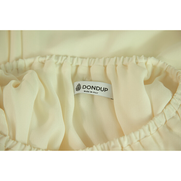 Dondup Ivory 100%Silk Chiffon Layered Mini Skirt Size 40