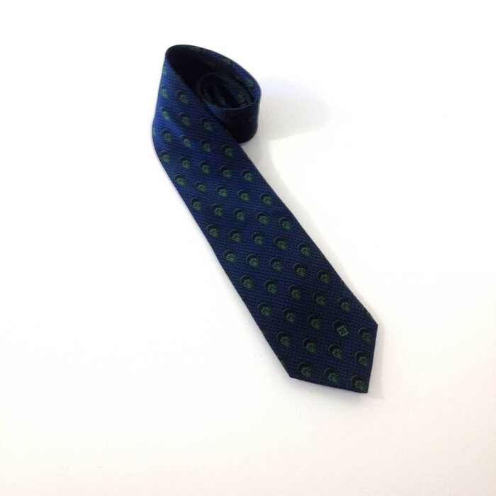 Celine 100% Silk Blue & Green Floral Pattern Men's Neck Tie Necktie