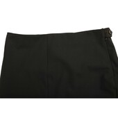 Romeo Gigli Black Pencil Virgin Wool Side Zipper Short Mini Length Skirt Size 42