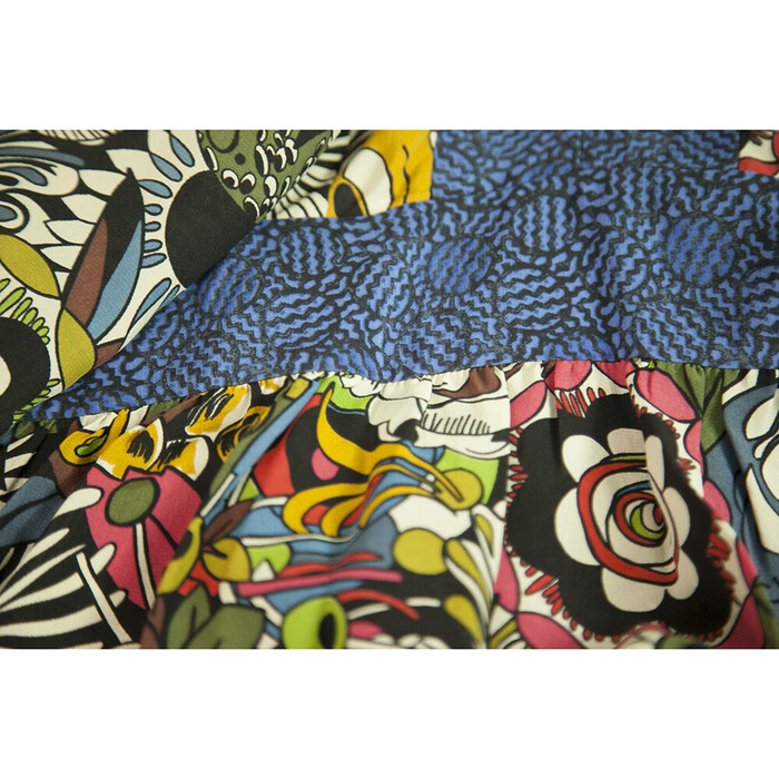 Enny Monaco 100% μεταξωτό Kaftan Style Kimono Sleeves Floral φόρεμα γονάτων - μέγεθος S