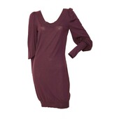 Alexander McQueen Purple 100% Wool Knit  Long Sleeves Knee Length Dress