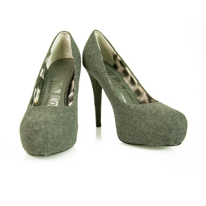 Next Gray Tweed Platform High Heel Pumps Shoes size UK 6, Eur 39