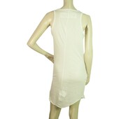 Rundholz White Bodycon Asymmetrical Length Cotton Sleeveless Tank Mini Dress sz S