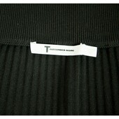 T by Alexander Wang Black Ribbed Elasticated Knee Length Skirt size M