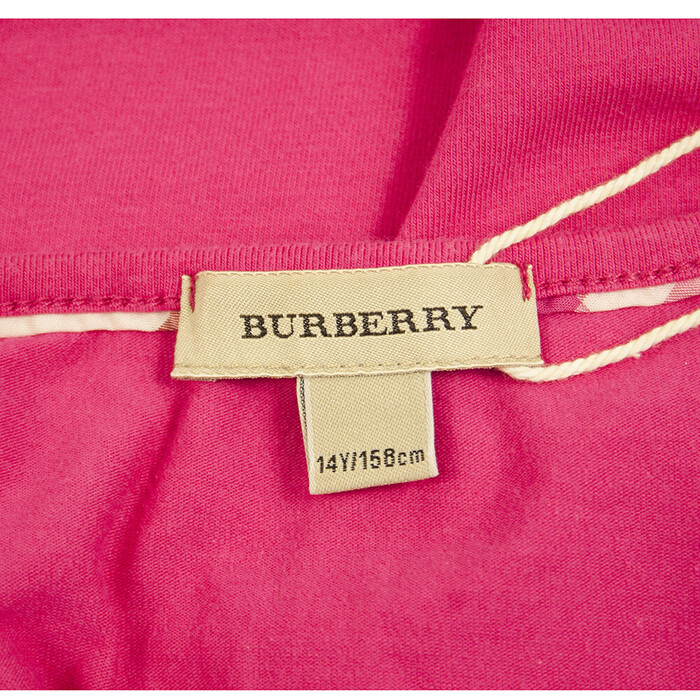 Burberry Fuchsia Pink Sleeveless Fitted T- Shirt Top 14 yrs girl or Women XS