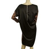 Marco Bologna Diamond Hearts Printed Multicolored Silk Knee Dress- Size 44