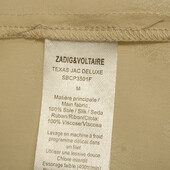 Zadig and Voltaire Texas Zac Deluxe Cream Zacquard Sleeveless Silk Top - Size M