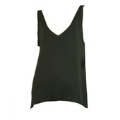 Dondup Black Viscose Relaxed Fit Tank Sleeveless Top size XS