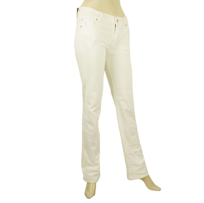 Kiton White Pants Classic Cigarette Baumwalle Cotton Trousers - sz 40