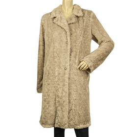 Divertimento Beige Button Front Hairy Polyester Long Cardi Cardigan size 2