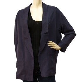 J&#039;aime Les Garcons Blue Boyfriend Oversize Cotton Summer Blazer jacket size S