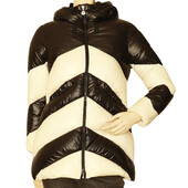 MONCLER Faucille Giubbotto black & white puffer down feather jacket 10y XS women