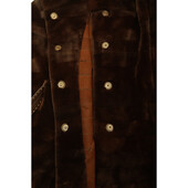 Fendi Selleria Mink & Sable fur brown belted jacket short coat open sides $18000