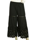 Twin Set Simona Barbieri Black Cropped Pants 100% Cotton Summer Trousers sz XS