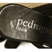 Pedro Garcia Black Straps Espadrille Wedges Heels Sandals Shoes size 37