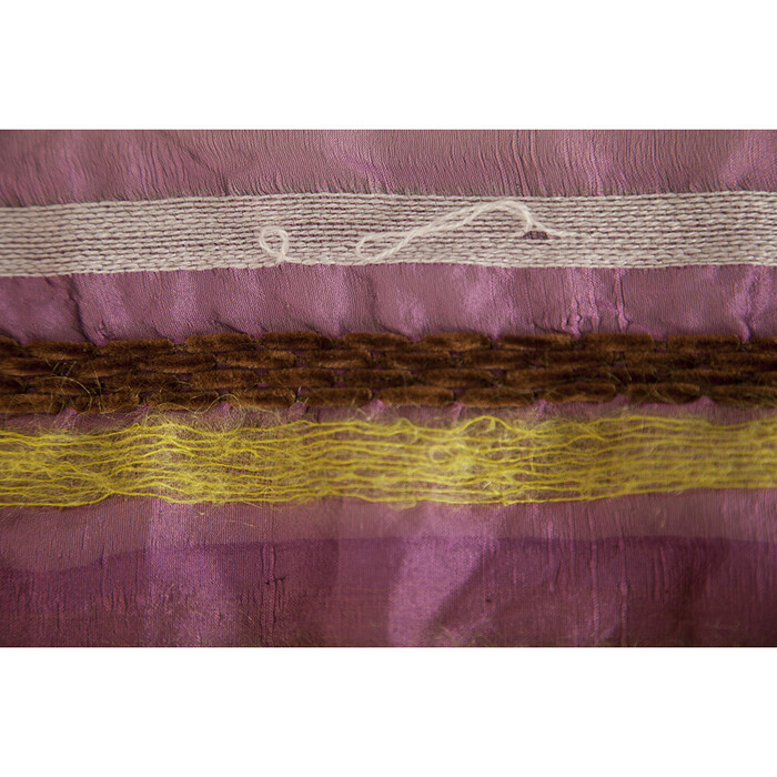 Multicolor Purple Stripes Ruched Long Scarf Wrap Cache Col