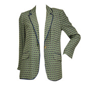 Diane Von Furstenberg DVF Roslyn Multicolor Viscose Floral Blazer Jacket size 4