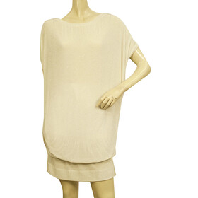 Vivienne Westwood Anglomania White Silvery Shine Mini Draped Dress size XS