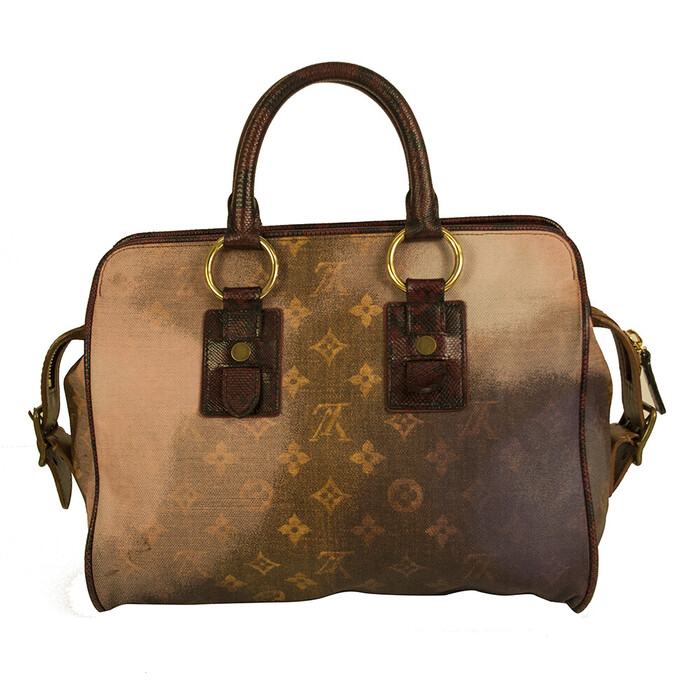 Louis Vuitton Monogram Canvas Karung Trim Richard Prince Graduate Jokes Bag