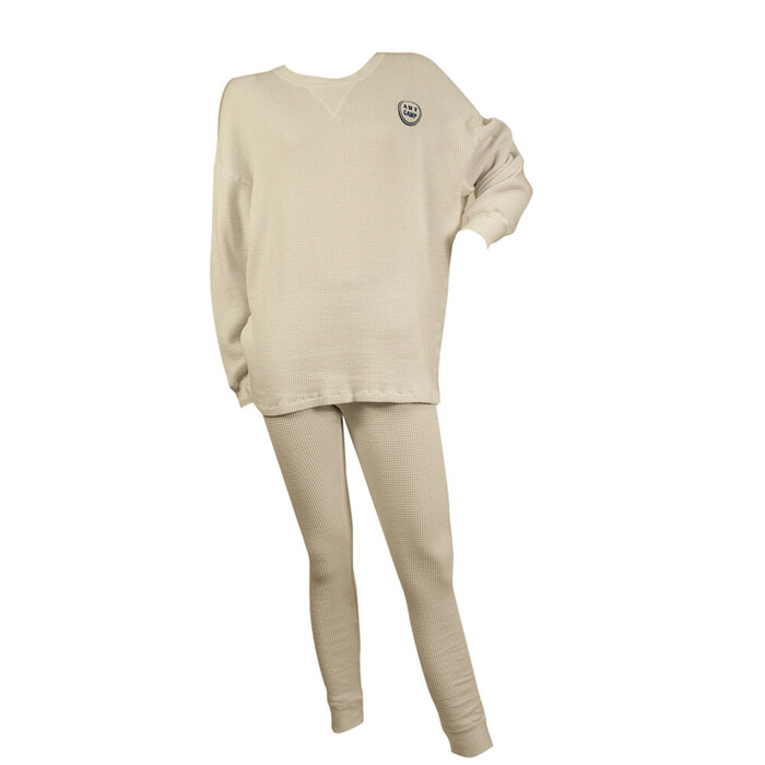 American Vintage White Cotton Top Sweat Pants Sport Lounge Set size S