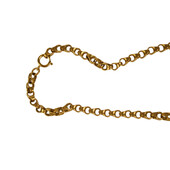 Chloe Gold Tone Metal Long Chain logo Padlock Necklace