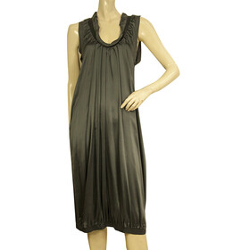 Yves Saint Laurent 100% silk midi sleeveless dress size with frills size S