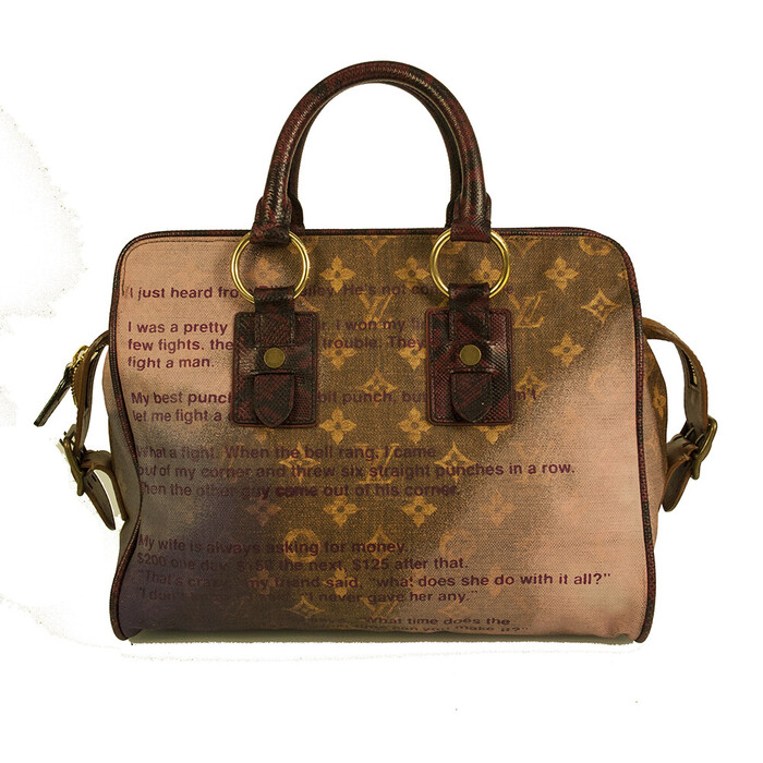 Louis Vuitton Monogram Canvas Karung Trim Richard Prince Graduate Jokes Bag