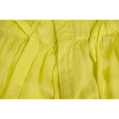 Nisw Yellow Bermuda Paperbag Shorts w. Belt Summer Holiday - Size M