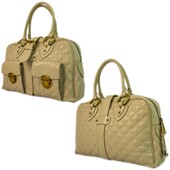 Authentic Marc Jacobs Venetia Quilted Bag in Ivory Leather