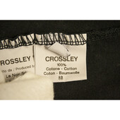 Crossley Black Cotton Button Front Hooded Cardigan Cardi Jacket size XS