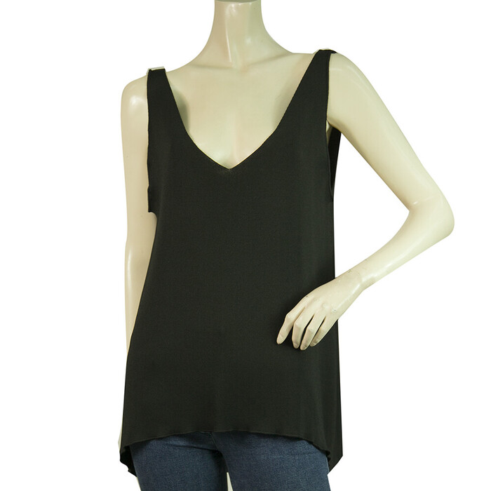 Dondup Black Viscose Relaxed Fit Tank Sleeveless Top size XS