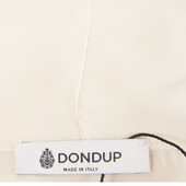 Dondup Off White Ecru 100% Silk Long Blouse Top with Scarf size 42