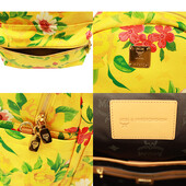 MCM Paradiso Limited edition 2014 Yellow Visetos Floral Canvas Leather Backpack