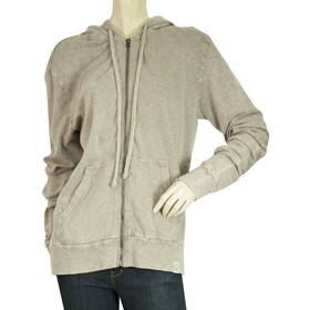 Dirty Laundry Gray Cotton Cardigan Cardi Jacket Top w. Hood Hoodie Size M