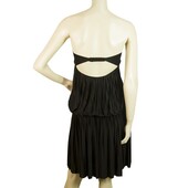 Vanessa Bruno Athe Black Strapless Pleated Summer Dress size 2