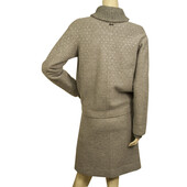 Marc Cain Gray Wool Zip Jacket Silver Dots ( 2)