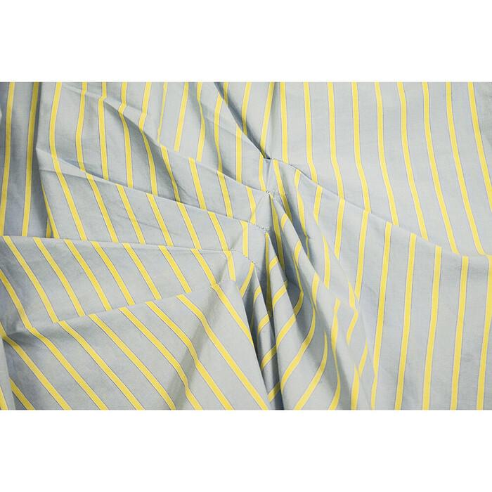 Steffen Schraut  Blue & Yellow Stripes Sleeveless Tunic Pleats Top Blouse 46