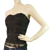 Be Girl Strapless Lace Bustier with SweetHeart Neckline Top SZ M