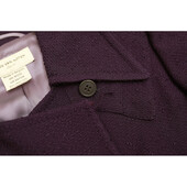 Dries Van Noten Purple Woolen Single Button Blazer Fitted short Jacket size 38