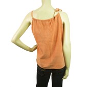 Jo Peters NEW 100% Leather Suede Salmon Pink Cami Sleeveless Top